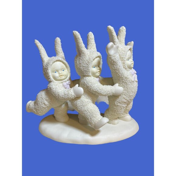 Dept.56 SNOWBUNNIES "Let's Do The Bunny Hop!"  Figurine 1994 - Picture 3 of 10